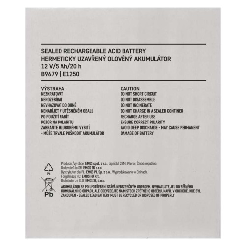 Batteria al piombo ricaricabile 12V...
