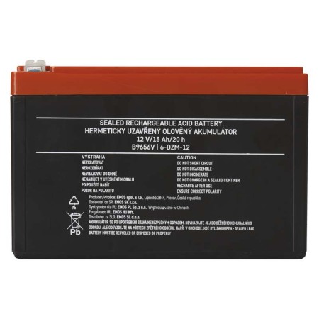 Batteria al piombo ricaricabile  12V 15AH attacco faston 6.3 EMOS B9656V