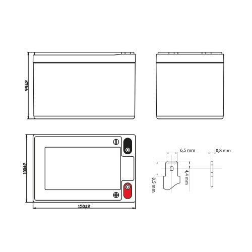 Batteria al piombo ricaricabile  12V...