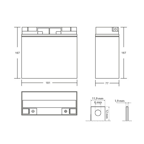 Batteria Piombo 12V 18Ah per...
