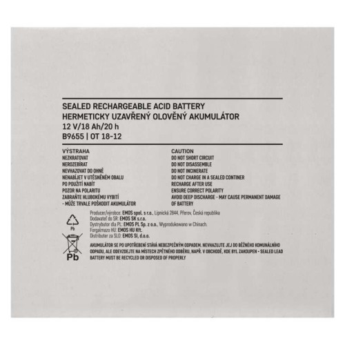 Batteria Piombo 12V 18Ah per...