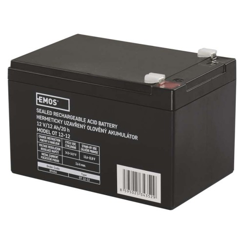 Batteria al Piombo Ricaricabile 12V 12AH Attacco Faston 6.3
