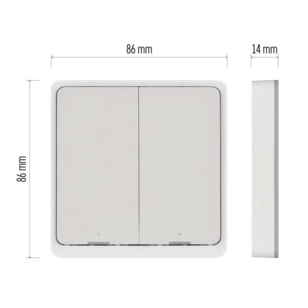 Controller Scena 2 Pulsanti ZigBee Bianco | Controllo Smart Casa | Emos H5012