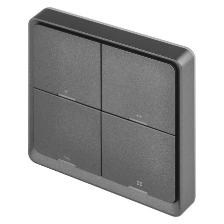 Controller Scena 4 Pulsanti ZigBee Antracite | Controllo Smart Casa | Emos H5016