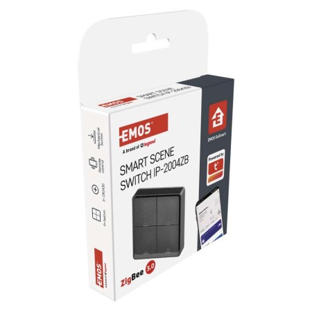 Controller Scena 4 Pulsanti ZigBee Antracite | Controllo Smart Casa | Emos H5016