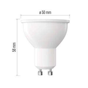 Lampadina LED GU10 7W EMOS: luce calda, dimmerabile, 25.000 ore di durata. 2