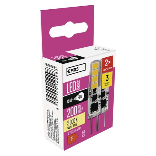 Set 2 Lampadine LED G4 1.9W (20W)...