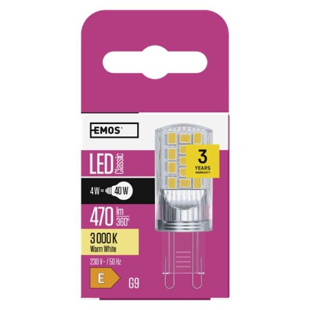 Lampadina LED G9 4.2W (60W) 3000K - Garanzia 3 anni | EMOS ZQ9544