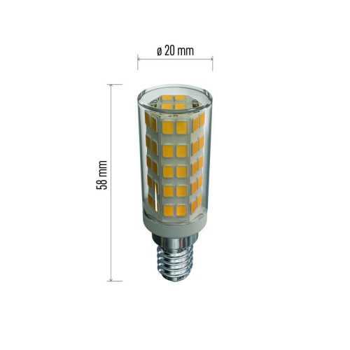 Lampadina LED E14 Tubolare 4.5W 3000K...