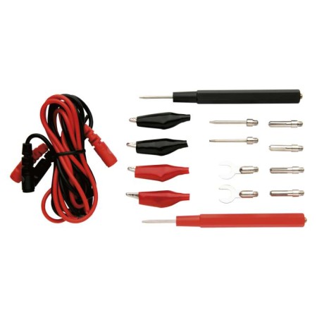 KIT CAVI PER TESTER CON ACCESSORI LUNGHI 95CM 1A EMOS S4001N