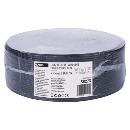 Cavo per altoparlanti rosso/nero 2x0.75 in CCA 100MT Emos S8273