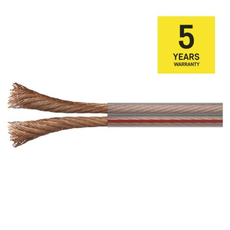 Cavo Altoparlanti 2x0.75 in Rame: Guaina Trasparente e Prestazioni Audio Superiori | Emos S8307