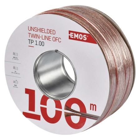 Cavo Altoparlanti 2x1 in Rame: Guaina Trasparente e Prestazioni Audio Superiori | Emos S8310