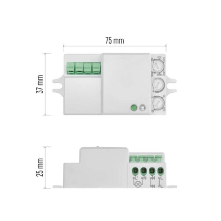 SENSORE DI MOVIMENTO A MICROONDE EMOS G1210