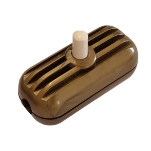 Interruttore Passafilo Oro: ideale per cavi tessili colorati e lampade da tavolo.