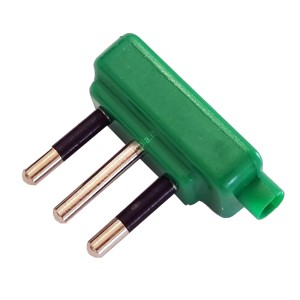 Spina Micro Verde 10A: ideale per cavi tessili colorati e lampade da tavolo.