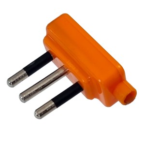 Spina Micro Arancione 10A: ideale per cavi tessili colorati e lampade da tavolo.