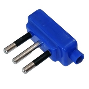 Spina Micro Blu 10A: ideale per cavi tessili colorati e lampade da tavolo.