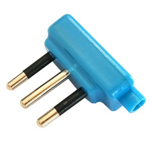 Spina Micro Celeste 10A: ideale per cavi tessili colorati e lampade da tavolo.