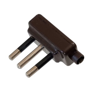 Spina Micro Marrone 10A: ideale per cavi tessili colorati e lampade da tavolo.