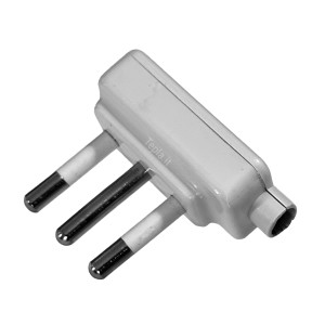 Spina Micro Bianca 10A: ideale per cavi tessili colorati e lampade da tavolo.