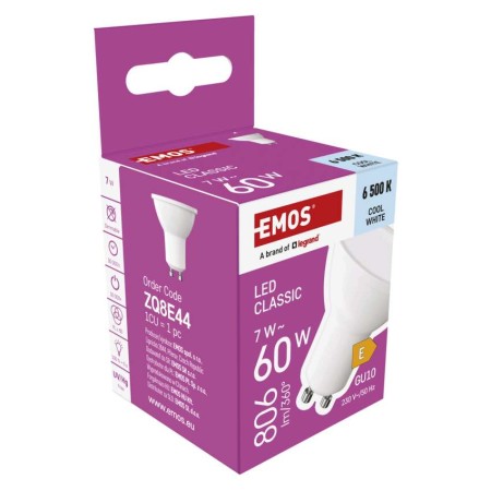 Lampadina LED GU10 7W (60W) 6500K - 3 Anni Garanzia | EMOS ZQ8E44