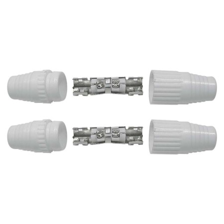 Giunto coassiale 9.5mm, blister da 2 pz per TV e SAT. Alta qualità.