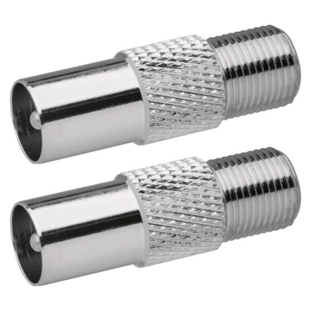 Adattatore Satellitare F Femmina a Connettore TV Maschio 2pz | EMOS R5850.2