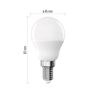 Lampadina LED Sfera E14 4.2W, luce neutra 4000K, 806lm, Emos ZQ1E23. 2