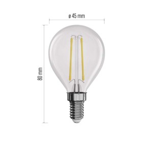 Lampadina LED Filamento E14 1.8W, luce calda 2700K, 250lm, Emos ZF1200 2