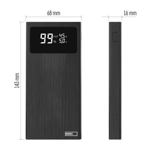 Power bank EMOS BetaQ 10000mAh 22.5W...