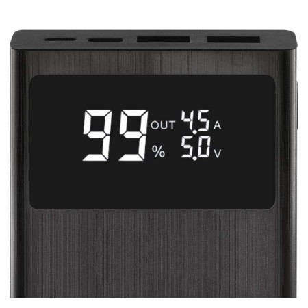 Power bank EMOS BetaQ 10000mAh 22.5W Nero – 4 Porte USB, USB-C e Display LED | EMOS B0531B