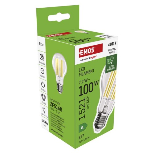 Lampadina LED Filamento Classe A E27...