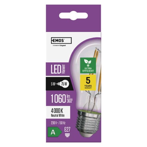 Lampadina LED Filamento E27 5W (75W)...