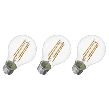 Confezione da 3 Lampadine LED Filamento E27 3.8W (60W) 4000K Classe A: Luce Bianca Naturale | Emos ZF5148.3