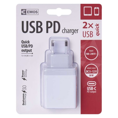 Caricabatterie USB da Parete 30W con...
