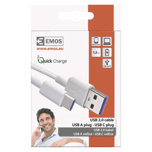 Cavo USB-C 1,5m Bianco – Ricarica...