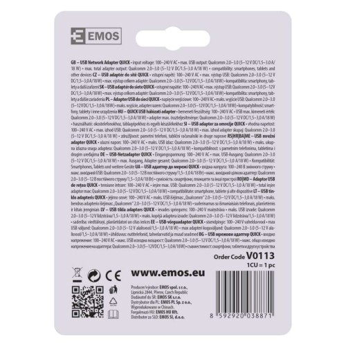 Caricabatterie USB 18W Quick Charge...