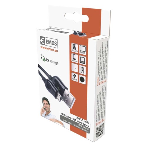 Cavo USB micro USB 1m Nero – Ricarica...