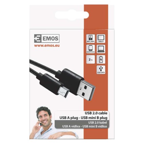 CAVO mini USB-B 2.0 a USB-A 2.0 2m...