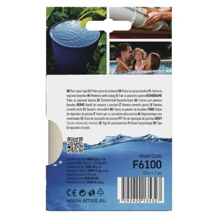 Nastro Riparatore per Piscina Trasparente, 10cm x 100cm, Resistente ai Raggi UV, Applicabile Sott'acqua | EMOS F6100