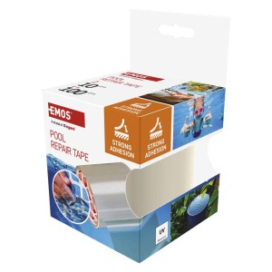 Nastro riparatore piscina trasparente EMOS F6100 impermeabile UV resistente applicazione underwater 10cm