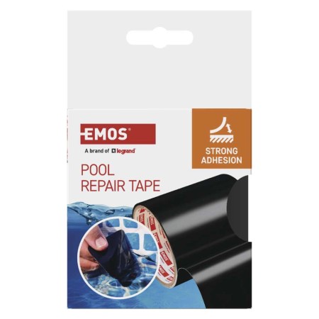 Nastro Riparatore per Piscina Nero 10cm x 100cm Resistente UV Adesione Forte | EMOS F6110