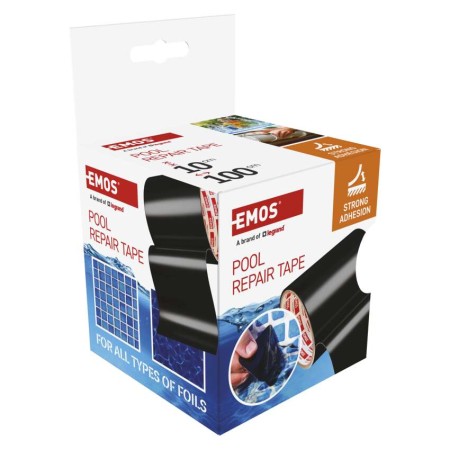 Nastro Riparatore per Piscina Nero 10cm x 100cm Resistente UV Adesione Forte | EMOS F6110