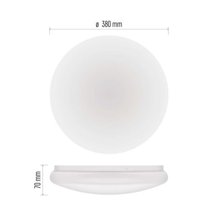 Plafoniera LED TIVI Classe A 12.5W: 130W Equivalente | Emos ZM3408