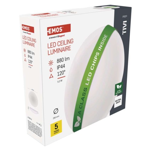 Plafoniera LED TIVI Classe A 5.2W:...