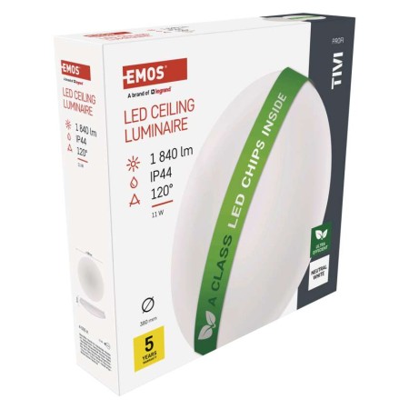 Plafoniera LED TIVI Classe A 11W: 115W Equivalente | Emos ZM3407