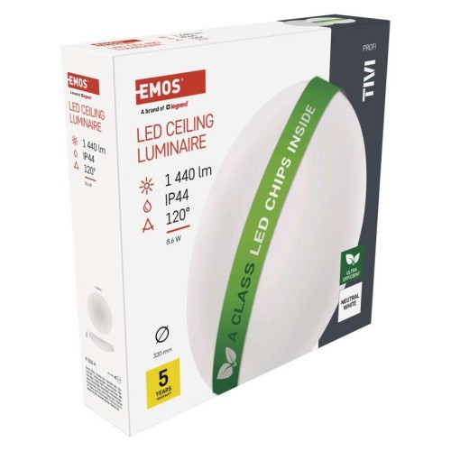 Plafoniera LED TIVI Classe A 8.6W:...