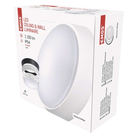 Plafoniera LED ZURI 14W IP54 - 75W Equivalente - Luce Naturale 4000K - EMOS ZM3230