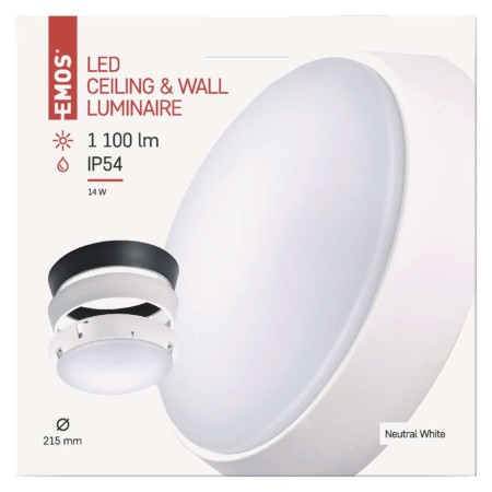 Plafoniera LED Zuri 14W IP54 Luce Neutra 4000K con Anelli Intercambiabili | Emos ZM3230